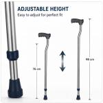 Adjustable Aluminum Rehabilitation Walking Aid Stick