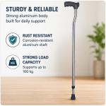 Adjustable Aluminum Rehabilitation Walking Aid Stick